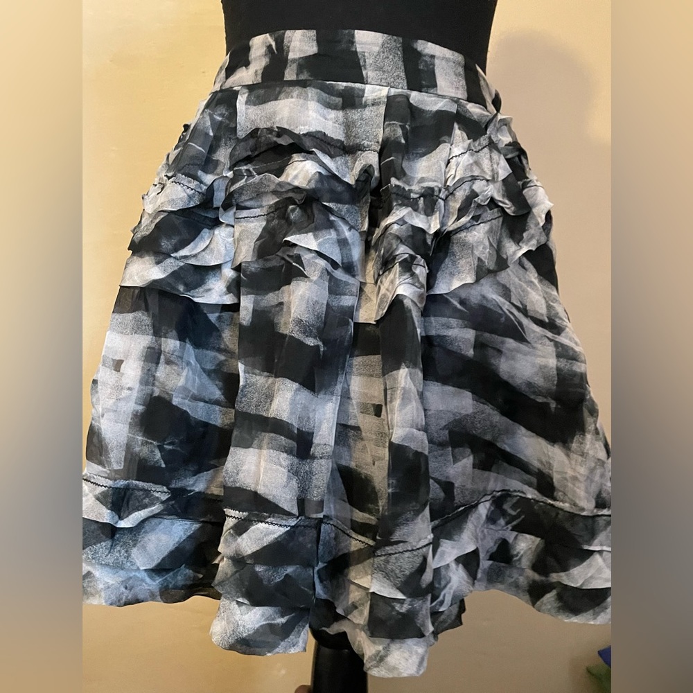 Abstract Black and Gray Women's Skirt